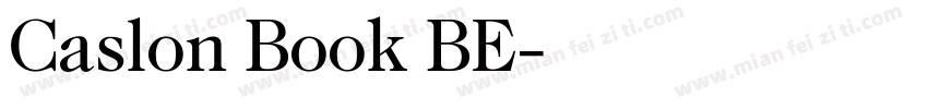 Caslon Book BE字体转换